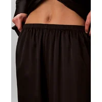 Women's Calvin Klein SATIN SET Womens Pyjama Set Black - Size: 14
