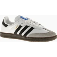 Women's Adidas Originals Womens Trainers Samba Og Leather Lace Up white UK Size - Size: 6