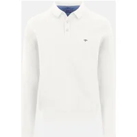 Fynch Hatton Men's Polo Collar Fine Knit Cotton Sweater New Off-White - Brown - Size: 38