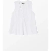 RO&ZO Women's White Cotton Swing Top - Size: 16