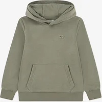 Boy's Lacoste Boys Core Fleece Pullover Hoodie in Green - Size: 12 years