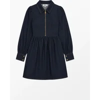 RO&ZO Women's Dark Indigo Zip Front Mini Dress - Blue - Size: 18
