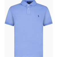 Men's Polo Ralph Lauren Mesh Custom Slim Fit Polo Shirt in Blue - Size: 38