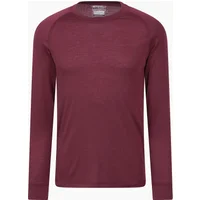Men's Mountain Warehouse Mens Talus Round Neck Long-Sleeved Thermal Top - Red - Size: 34