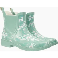 Women's Mountain Warehouse Womens/Ladies Flowers Rubber Ankle Wellington Boots - Green - Size: 7