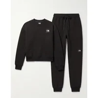 Women's The North Face Womens Mhysa Quilted Long Sleeve Cropped Tracksuit in Black - Size: X-LARGE
