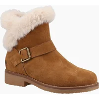 Women's Hush Puppies Hannah Wide Fit Boot Womens Ankle Boots Tan - Brown - Size: 7