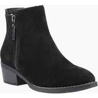 Women's Hush Puppies Ingrid Zip Boot Womens Cowboy & Western Boots Black - Size: 7
