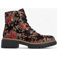Women's Rieker 72617 Womens Biker Boots Black Floral - Multi - Size: 6.5