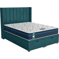 Luxe Loaf Ottoman Bed - Milan Teal, Single 90 x 190 cm