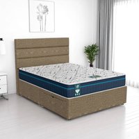 Luxe Classic Stripe Divan Bed - Ascot Coal, Super King 180 x 200 cm