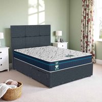 Luxe Chesterfield 6-Cube Divan - Ascot Coal, King Size 150 x 200 cm