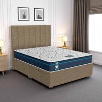Ascot Wing back Divan (Brown, Coal, Denim) - Ascot Brown, King Size 150 x 200 cm
