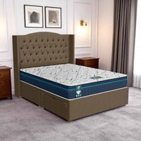 Luxe Ascot Chesterfield Curved Divan Bed - Ascot Denim, Single 90 x 190 cm