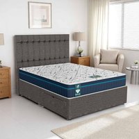 Luxe Lilac Wool Stratford Divan Bed - Chrome Wool, Queen Size 120 x 190cm (Small Double)