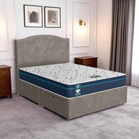 Luxe Light Milan Loaf Divan Bed - Milan Silver, Double 135 x 190 cm