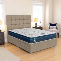 Ascot Cubic Divan-Light - Ascot Beige, Super King 180 x 200 cm