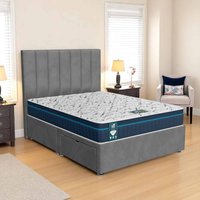 Vince Wing back Divan-Dark - Venice Grey, Double 135 x 190 cm