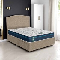 Ascot Loafer Divan Bed-Light - Ascot Beige, Queen Size 120 x 190cm (Small Double)