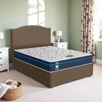 Ascot Loafer Divan Bed-Dark - Wheat Linen, Double 135 x 190 cm