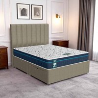 Barley Linen Stripe Divan - Barley Linen, Super King 180 x 200 cm