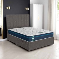 Wool Stripe Divan - Chrome Wool, Single 90 x 190 cm