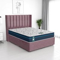 Wool Stripe Curved Divan - Lilac Wool, King Size 150 x 200 cm
