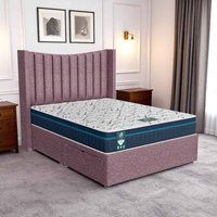 Wool Chesterfield Curved Wings Divan - Lilac Wool, Single 90 x 190 cm