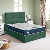 Milan Square Panel Divan-Dark - Milan Duck Egg, Single 90 x 190 cm