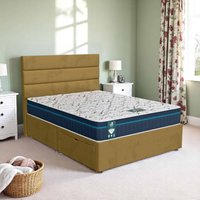 Milan Classic Stripe Divan-Dark - Milan Mustard, King Size 150 x 200 cm