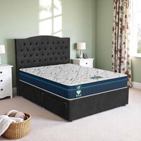 Venice Tufted Divan Bed-Dark - Venice Black, Single 90 x 190 cm