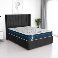 Venice Stripe Curved Divan-Dark - Venice Black, Single 90 x 190 cm