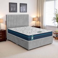 Venice William Oxford Divan-Light - Venice Silver, Single 90 x 190 cm