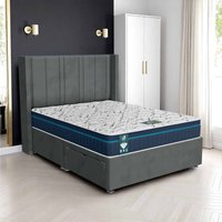 Wool Curved Feather Divan - Steel Wool, Single 90 x 190 cm
