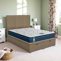Ascot Wingback Ottoman-Light - Ascot Brown, Super King 180 x 200 cm