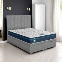 Ascot Wing Back Ottoman - Ascot Grey, Super King 180 x 200 cm
