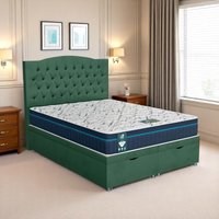 Milan Tufted Ottoman-Dark - Milan Duck Egg, Super King 180 x 200 cm