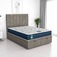 Milan Wing Back Ottoman - Milan Silver, Super King 180 x 200 cm