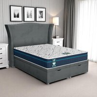Wool Maxcoil Ottoman - Steel Wool, Super King 180 x 200 cm
