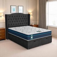 Venice Tufted Ottoman-Dark - Venice Black, Double 135 x 190 cm