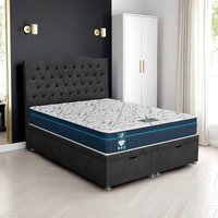 Venice Tufted Ottoman-Dark - Venice Black, Single 90 x 190 cm