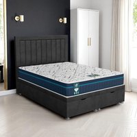Venice Piano Ottoman-Dark - Venice Black, Queen Size 120 x 190cm (Small Double)