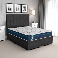 Venice Wing Back Ottoman - Venice Black, Super King 180 x 200 cm