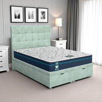 Venice Cubic Ottoman-Light - Venice Duck Egg, Single 90 x 190 cm