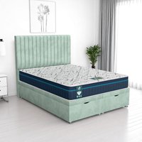 Venice Wiliam Oxford Ottoman-Light - Venice Duck Egg, Queen Size 120 x 190cm (Small Double)