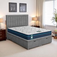 Venice Piano Ottoman-Dark - Venice Grey, Queen Size 120 x 190cm (Small Double)