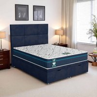 Venice Square Panel Ottoman-Dark - Venice Marine, Queen Size 120 x 190cm (Small Double)