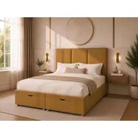 Milan Panel Ottoman-Dark - Milan Mustard, Double 135 x 190 cm