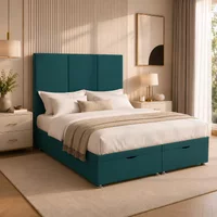 Milan Panel Ottoman-Dark - Milan Teal, King Size 150 x 200 cm