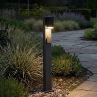 Lindby Enerio Path Light, black, with power point, 80 cm, GU10